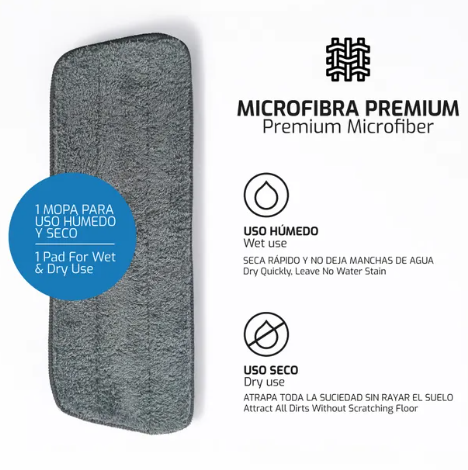Mopa rectangular con spray