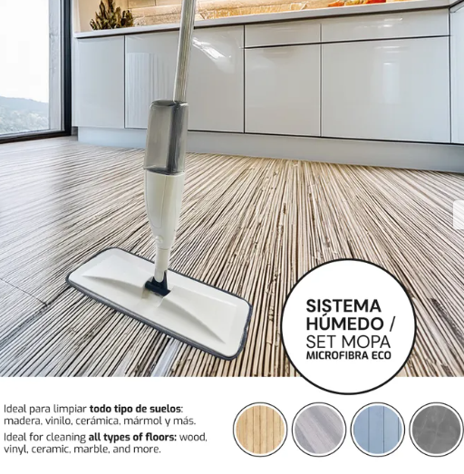 Mopa rectangular con spray