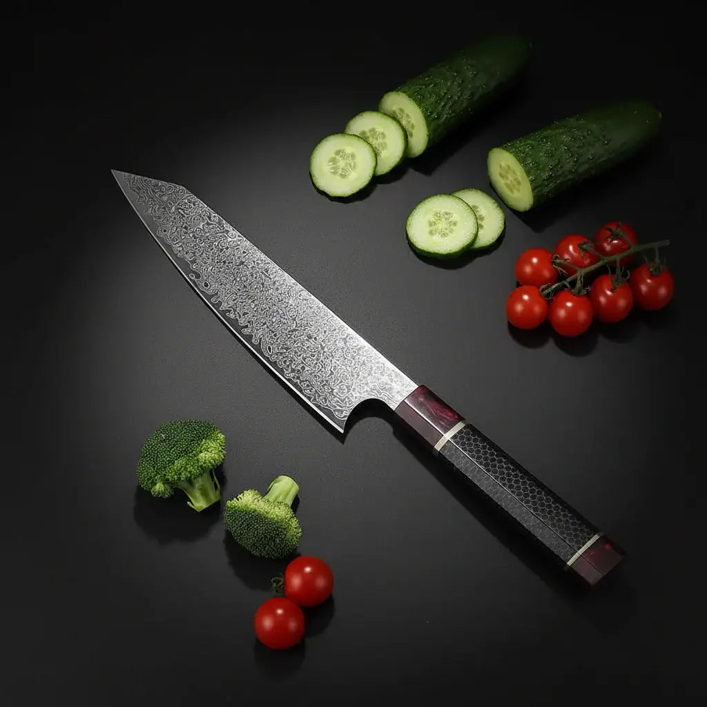 Japanese Damascus Cleaver Knife 8 Inch