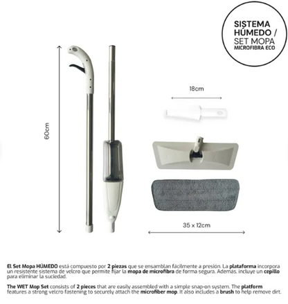 Mopa rectangular con spray