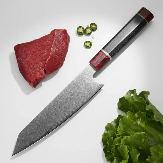Japanese Damascus Cleaver Knife 8 Inch